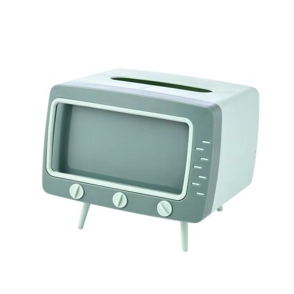 2 In 1 Tv Shape Tissue Box & Mobile Phone Or Photo Holder