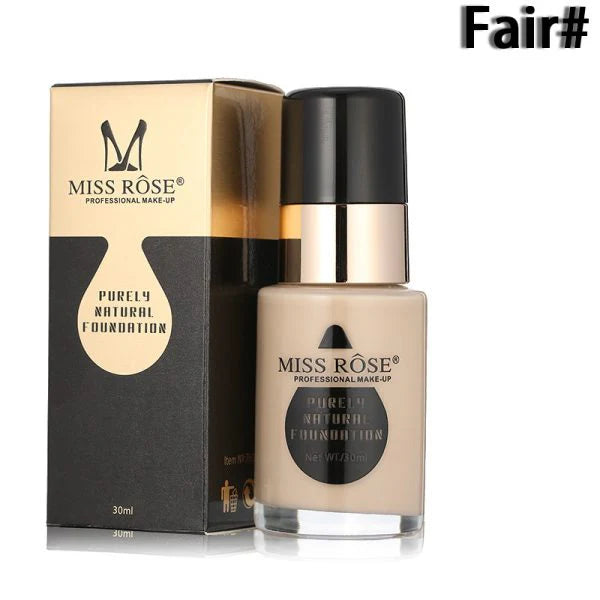 Miss Rose Waterproof Moisturizing Oil-Free Full Coverage Deep Whitener Liquid Foundation 30ml