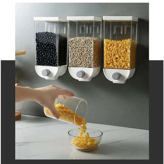 Wall Mounted Separate Rice and grains Bucket Kitchen